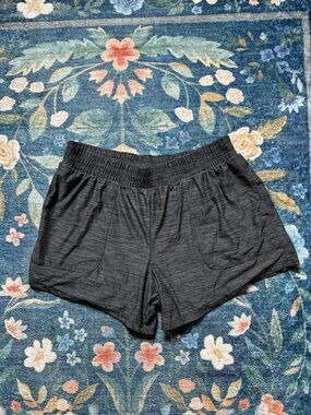 all in motion Sz L Charcoal Gray Women's Athletic Shorts w/ Front Pockets